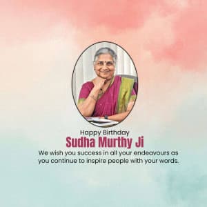 Sudha Murthy Birthday graphic