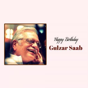 Gulzar Birthday greeting image