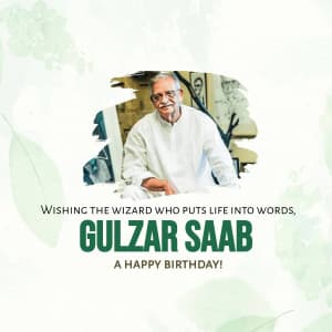 Gulzar Birthday graphic
