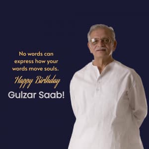 Gulzar Birthday marketing flyer