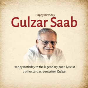 Gulzar Birthday creative image