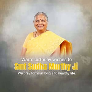 Sudha Murthy Birthday creative image