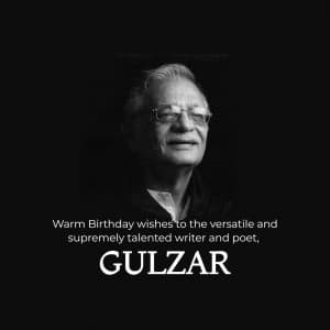 Gulzar Birthday Facebook Poster