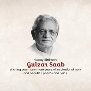 Gulzar Birthday Instagram Post