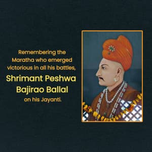 Baji Rao I Jayanti graphic