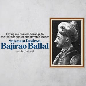 Baji Rao I Jayanti marketing flyer