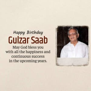 Gulzar Birthday poster Maker