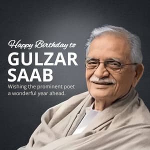 Gulzar Birthday event advertisement