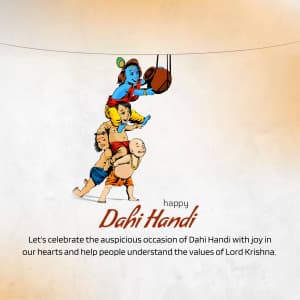 Dahi Handi marketing poster