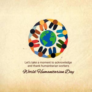 World Humanitarian Day marketing flyer