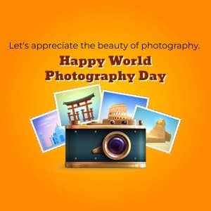 World Photography Day whatsapp status poster