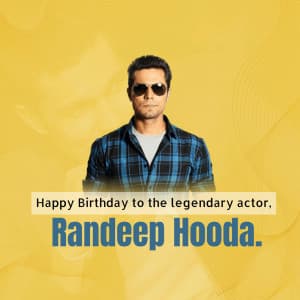 Randeep Hooda Birthday illustration