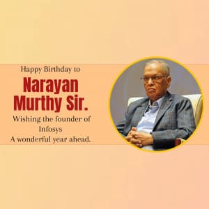 Narayana Murthy Birthday marketing poster