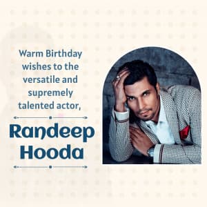 Randeep Hooda Birthday graphic