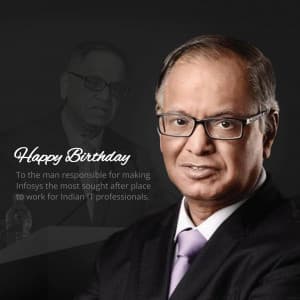 Narayana Murthy Birthday marketing flyer