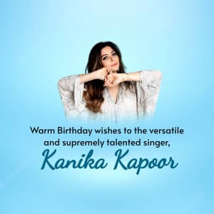 Kanika Kapoor Birthday banner