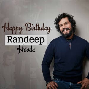 Randeep Hooda Birthday event poster