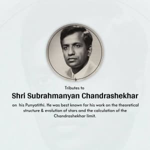 Subrahmanyan Chandrasekhar Punyatithi Instagram Post