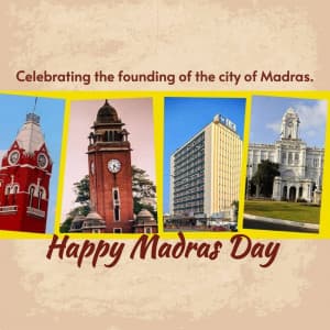 Madras Day Facebook Poster