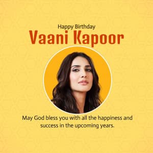 Vaani Kapoor Birthday illustration