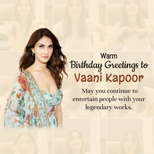 Vaani Kapoor Birthday graphic