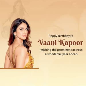 Vaani Kapoor Birthday flyer