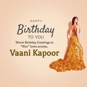 Vaani Kapoor Birthday poster