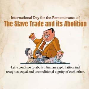 International Day for the Remembrance of the Slave Trade and its Abolition flyer