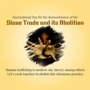 International Day for the Remembrance of the Slave Trade and its Abolition banner