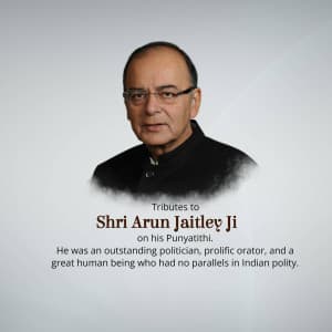 Arun Jaitley Punyatithi graphic