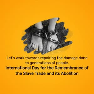 International Day for the Remembrance of the Slave Trade and its Abolition poster