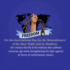 International Day for the Remembrance of the Slave Trade and its Abolition event poster