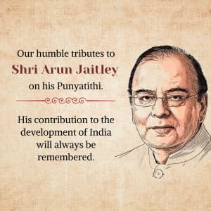 Arun Jaitley Punyatithi event poster