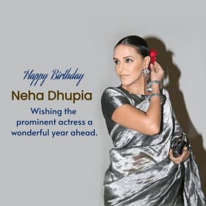 Neha Dhupia Birthday graphic