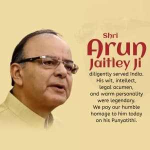 Arun Jaitley Punyatithi post