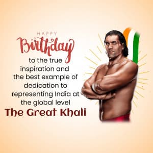 The Great Khali Birthday creative image