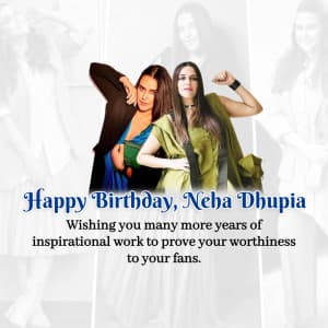 Neha Dhupia Birthday flyer