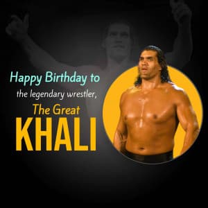 The Great Khali Birthday poster Maker