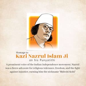 Kazi Nazrul Islam Punyatithi flyer