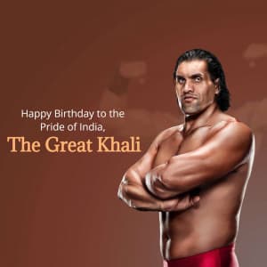 The Great Khali Birthday event advertisement