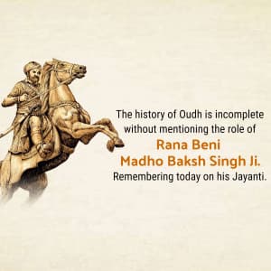 Rana beni madhav baksh singh jayanti banner