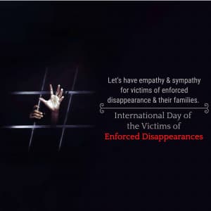 International Day of the Victims of Enforced Disappearances event advertisement