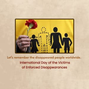 International Day of the Victims of Enforced Disappearances flyer