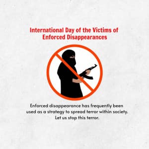 International Day of the Victims of Enforced Disappearances poster