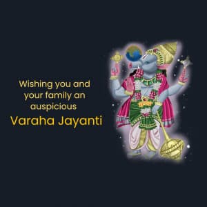 Varaha Jayanti Facebook Poster