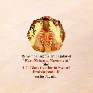 A. C. Bhaktivedanta Swami Prabhupada flyer