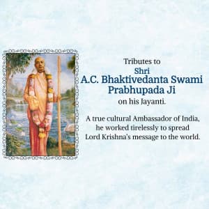 A. C. Bhaktivedanta Swami Prabhupada banner