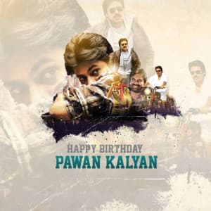 Pawan Kalyan Birthday illustration