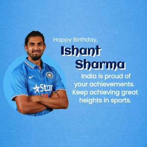 Ishant Sharma Birthday event advertisement