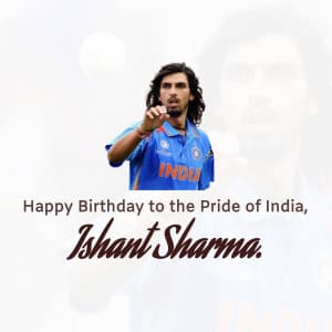 Ishant Sharma Birthday graphic